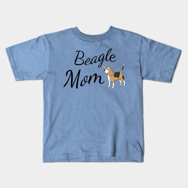 Beagle Mom Kids T-Shirt by tribbledesign